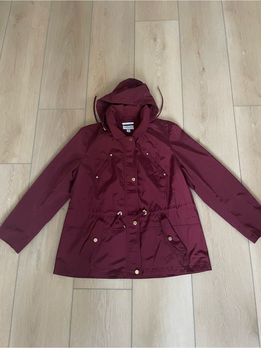 Women’s Hooded Charters Club Jacket in Burgundy